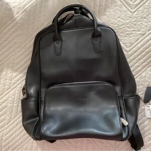 Elegant Black Leather Backpack